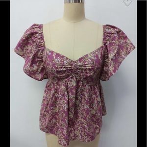 Paisley Butterfly sleeve top